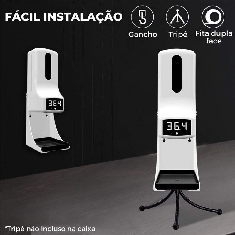 Termômetro Infravermelho com Dispenser de Álcool em Gel Automático - Hand Tech Cleaner-Magazine da Inovação-