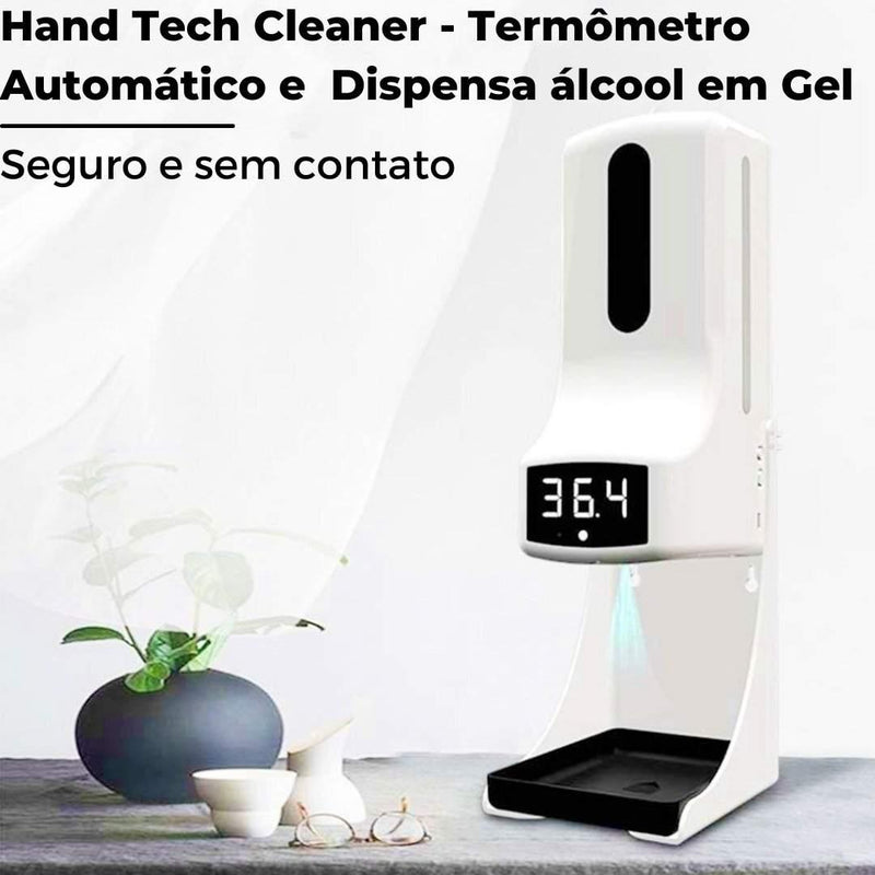 Termômetro Infravermelho com Dispenser de Álcool em Gel Automático - Hand Tech Cleaner-Magazine da Inovação-